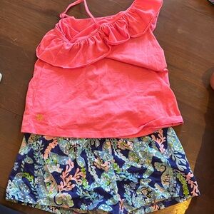 Lilly Pulitzer Shorts and Tank Set M (6-7)